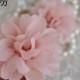 2pcs blush pink chiffon poeny flowers, chiffon rosette, chic chiffon fabric flowers, wedding decors, bouquet flowers
