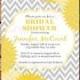 Bridal Shower Invitation - Baby Shower Invitation - Wedding Shower Invite - Printable - Yellow Grey - Jennifer