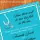 Chevron Engagement Party Invitations - Two Less Fish in the Sea - Rings on Hook - Any Colors - Free Shipping - Also use for a bridal shower
