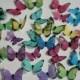 48 small edible butterflies for cake decorating, cookies, cupcake decorating, cake pops. Wafer paper butterflies, wedding cake toppers.