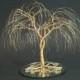 Gold Wedding Cake Topper ~  When Two Become One Gold Willow Tree