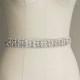 PRISCILLA - Crystal Sash Belt, Bridal Gown Belt, Long Rhinestone Sash, Wedding Dress Belt