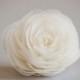 Ivory wedding hair flower, Bridal hairpiece, Wedding hair accessories, Organza bridal hair clip, Ivory rose hair flower