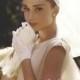 Audrey Hepburn in Wedding Dress with Veil Holding a Dove in Color Photograph (various sizes and custom stationary)