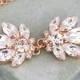 Rose Gold Bridal Bracelet,Swarovski Crystal Bracelet,Shabby Chic Bracelet,Bridesmaids Rose Gold Bracelet,Bridal Crystal Rose Gold Bracelet