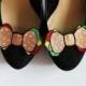 Burger Bow Shoe Clips, Junk Food Accessories