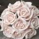 12 Stemmed Sola Rose Blush Pink Light Pink Sola Flower Set of 12