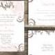 PRINTABLE Wedding Invitation Suite DIY - Rustic Rose Wedding Collection  (Colors and Wording Can Be Customized)