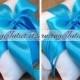 Romantic Satin Mini Size Ring Bearer Pillow...You Choose the Colors...SET OF 2... shown in white/turquoise
