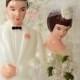 Vintage / Wedding Cake Topper / Bride and Groom / DIY / Bridal Shower Cake Decoration