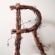 Letter R Rustic Handcrafted Wedding Cake Topper