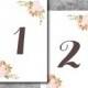INSTANT DOWNLOAD Rustic Floral Table Numbers - PRINTABLE Wedding Cards by Itsy Belle