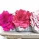 Fuchsia and blush pink wedding clutch, Wedding Gift, Bridesmaid gift, Personalized wedding gift, Silk wedding flower, Makeup bag, Clutch bag