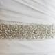 Luxury Bridal pearl crystal sash, 22" long x 2" wide crystal bridal belt, beaded wedding belt - KATE DELUX - ships in 1 week