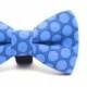 Dog Bow Tie, Blue Polka Dot Bow Tie, Polka Dot Dog Bow Tie, Blue dog bow tie