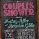 Chalkboard Couples Shower Invitation - Printable File or Printed Invitations