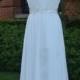 Ivory Vneck Chiffon Lace Wedding Dress Wedding Gown Beaded Belt With Split