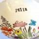 Spring Summer Meadow Field of Flowers with Butterflies Bridesmaids Jewelry Ceramic Gift Dish ONE (1) Dish
