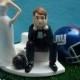 Wedding Cake Topper New York Giants NY Football Themed Ball and Chain Key Turf Topper w/ Garter Unique Humorous Reception Centerpiece Fun