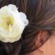 Bridal Hair Comb Silk Rose & Rhinestone Comb Wedding Comb Hair Pale Yellow Fascinator Wedding Hair Accessories Bridesmaid Comb