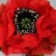 Red Poppy Barrette, Wedding barrette, Hair clip, Bridal barrette, Silk flowers, Hair accessories, Bridal Flower