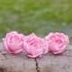 Roses Bridal Wedding hair pins, Hair pins pink rose, Bridal pins, silk flower pins, Flower hair pins.