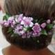 Cherry blossom comb, Wedding Flower comb, Sakura Bridal comb, Hair accessories, Silk flower