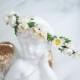 Floral wedding headpiece, Bridal hair acessories, Chamomile bridal headband, silk flower, bridal hair flower, rustic wedding