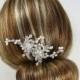Pearl Flower Bridal Comb,Stella Hair Comb,  Bridal hair comb, Wedding hair accessories, Bridal Headpieces, Rhinestone hair comb bridal