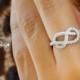 Infinity Knot Diamond Ring - Infinity engagement ring  - The Original -