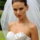 3T Bubble Elbow Bridal Wedding Veil Cut Edge VE308 white ivory