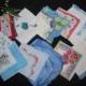 Vintage Hankie Collection Touch of Something Blue........Twelve