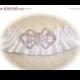 ON SALE White Satin Wedding Garter - bridal lingerie RB 494