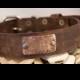 1.5 inch Leather Dog Collar, distressed large dogs