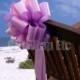 6 Big Orchid Lavender Pull Bows Church Pew Beach Wedding Decorations