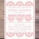 Modern Bridal Shower Invitation, papel picado, Wedding Shower Invite, Pink, Card, Printable DIY Digital File - Maria