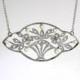 Edwardian Bouquet Rose Cut Diamond & Seed Pearl Necklace Plat/18k