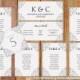 Wedding Seating Chart Template - Download Instantly - EDIT YOURSELF -Nadine (Gray)  - Microsoft Word Format