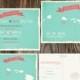 Hawaii islands Wedding Invitation and RSVP card - Map style wedding invitation in blue turquoise teal aqua colors