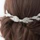 Wedding Comb Bridal Hair Accessory Crystal Leaf Back Comb Rhinestone Leaves Veil Slide Back Hair Clip ELOISE