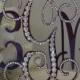 Monogram 3-Initial Vine Wedding Cake Topper with Swarovski Crystals.  Letters A B C D E F G H I J K L M N O P Q R S T U V W X Y Z