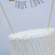 Wedding Cake Banner - Wedding Cake Topper - True Love Cake Banner - Wedding Cake Topper: Mustard and Grey