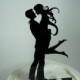 Bride and Groom Wedding Cake Topper Silhouette