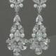 Bridal Earrings, Pearl Wedding Earrings, Crystal Bridal Jewelry, Vintage Style, Long Bridal Earrings, Swarovski, Danella Bridal Earrings