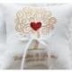 Tree wedding pillow with heart , wedding ring pillow, embroidery pillow, Personalized Custom embroidered ring bearer pillow (R55)