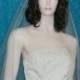 Super Sheer  One Tier Bridal veil  fingertip length with plain cut raw edge Traditional Cut