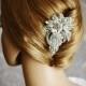 JOSEPHINE, Art Deco Wedding Hair Comb, Bridal Hair Comb, Crystal Pearl and Rhinestone Bridal Wedding Hair Accessories, Old Hollywood