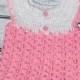 baby pink crochet dress, Baby Girl Dress, baby pink bows, Infant Dress Photo shoot  Summer Dress, flower girl dress,baby sun dress