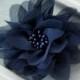 Midnight Navy Blue Baby Flower Headband