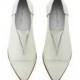 White shoes, Stella, handmade, flats, leather shoes,  by Tamar Shalem on etsy